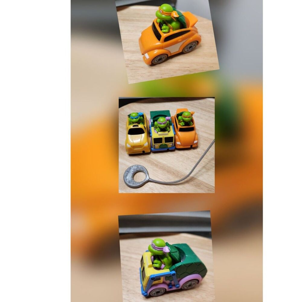 Teenage Mutant Ninja Turtles Rad Rip Racers 3‑Car Set with Ripcord - Picture 2 of 11